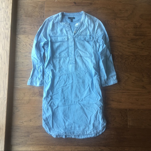 J Crew Drapey Chambray Shirtdress - Picture 5 of 7